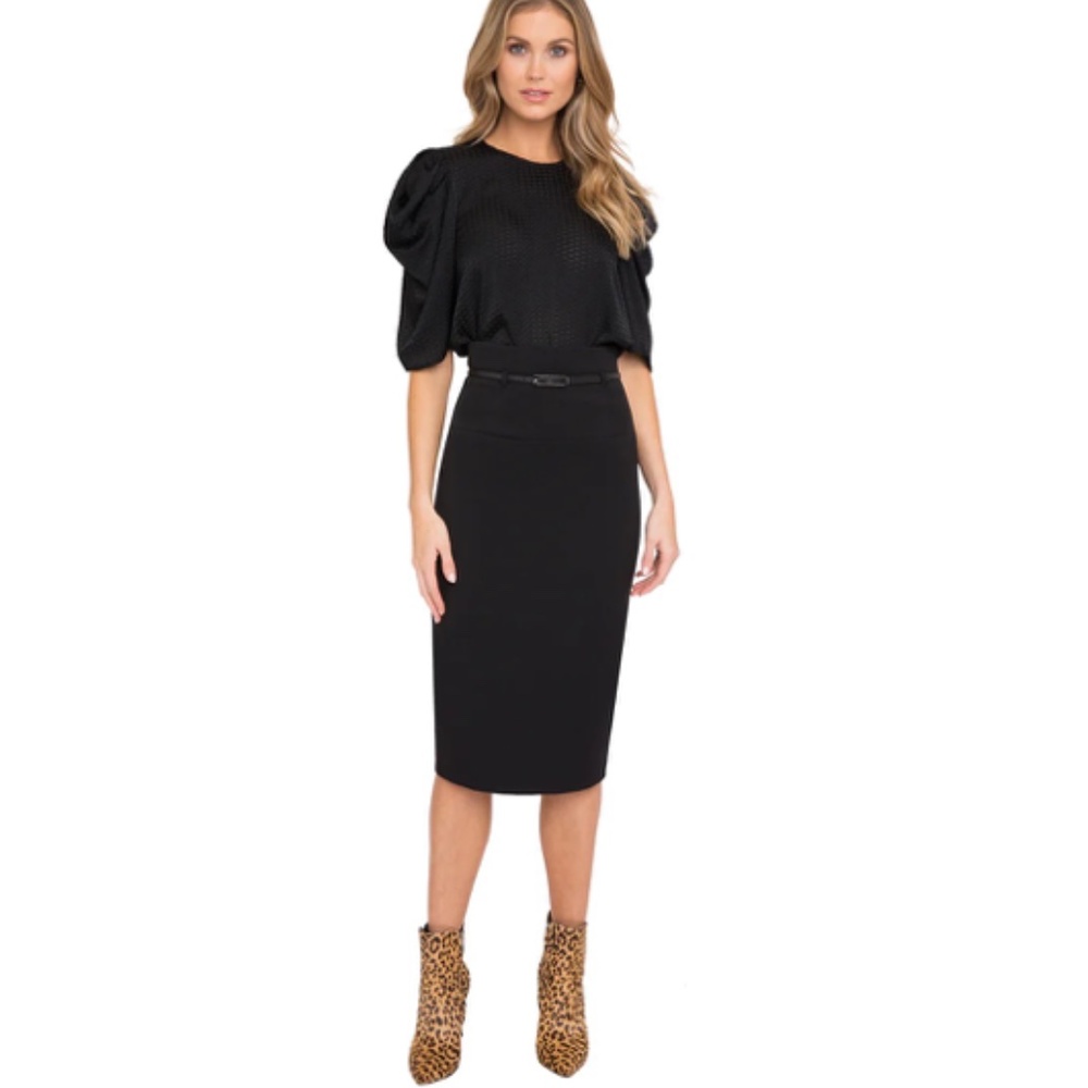 Black Halo Women's The Classic Jackie O Skirt Black Size 12